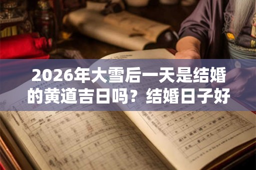 2026年大雪后一天是结婚的黄道吉日吗？结婚日子好不好？