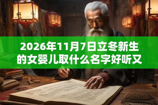 2026年11月7日立冬新生的女婴儿取什么名字好听又有内涵？
