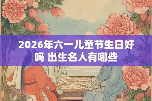 2026年六一儿童节生日好吗 出生名人有哪些 2026年六一儿童节生日好吗 出生名人有哪些