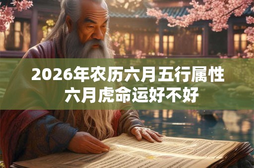 2026年农历六月五行属性  六月虎命运好不好