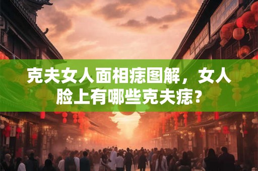 克夫女人面相痣图解，女人脸上有哪些克夫痣？
