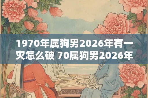 1970年属狗男2026年有一灾怎么破 70属狗男2026年有哪些灾难