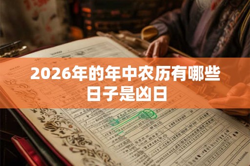 2026年的年中农历有哪些日子是凶日