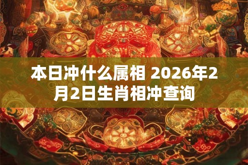 本日冲什么属相 2026年2月2日生肖相冲查询