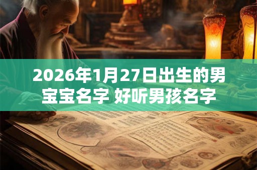2026年1月27日出生的男宝宝名字 好听男孩名字