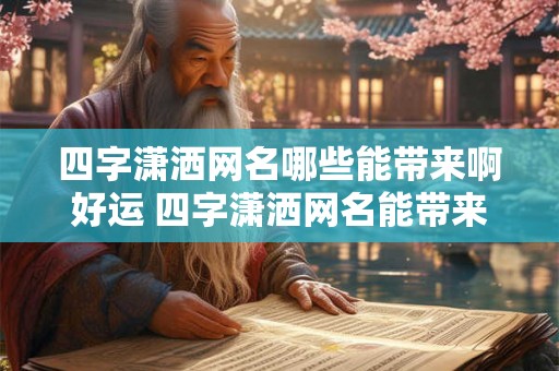 四字潇洒网名哪些能带来啊好运 四字潇洒网名能带来好运吗