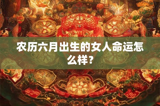 农历六月出生的女人命运怎么样？