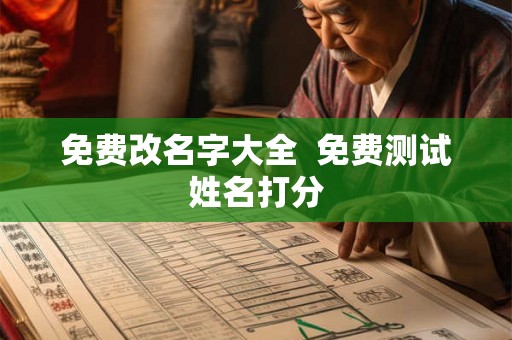 免费改名字大全  免费测试姓名打分