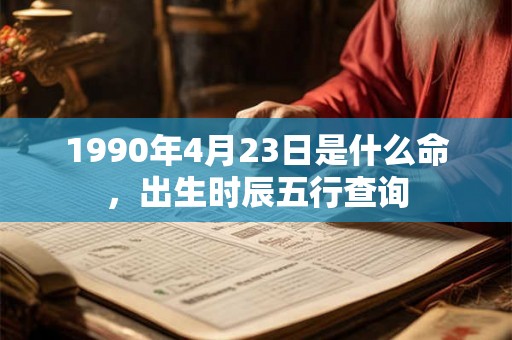 1990年4月23日是什么命，出生时辰五行查询