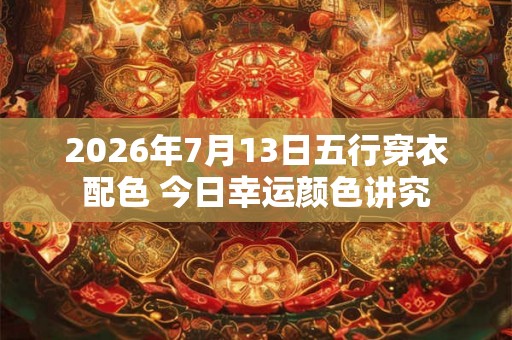 2026年7月13日五行穿衣配色 今日幸运颜色讲究