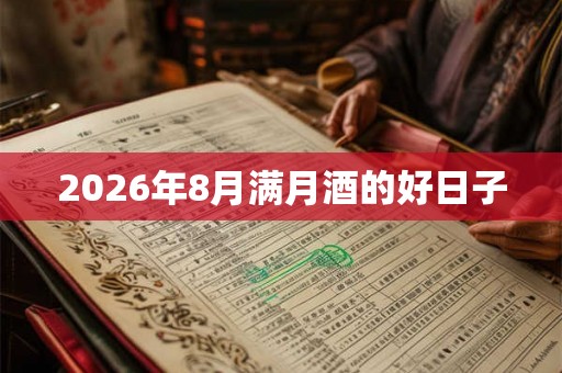 2026年8月满月酒的好日子