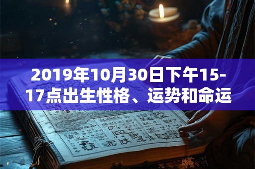 2019年10月30日下午15-17点出生性格、运势和命运 2019年10月30日下午15-17点出生性格、运势和命运