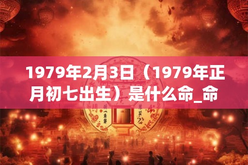 1979年2月3日(1979年正月初七出生)是什么命_命运如何 1979年2月3日(1979年正月初七出生)是什么命_命运如何