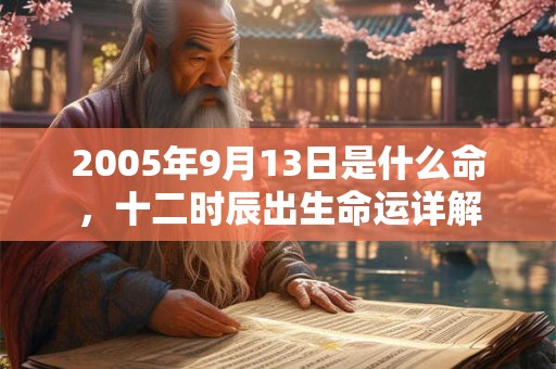 2005年9月13日是什么命,十二时辰出生命运详解 2005年9月13日是什么命,十二时辰出生命运详解