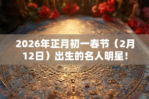 2026年正月初一春节（2月12日）出生的名人明星！