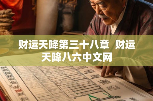 财运天降第三十八章  财运天降八六中文网