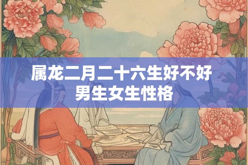 属龙二月二十六生好不好 男生女生性格 属龙二月二十六生好不好 男生女生性格