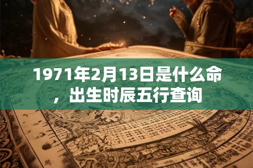 1971年2月13日是什么命，出生时辰五行查询