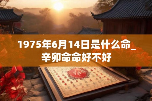 1975年6月14日是什么命_辛卯命命好不好