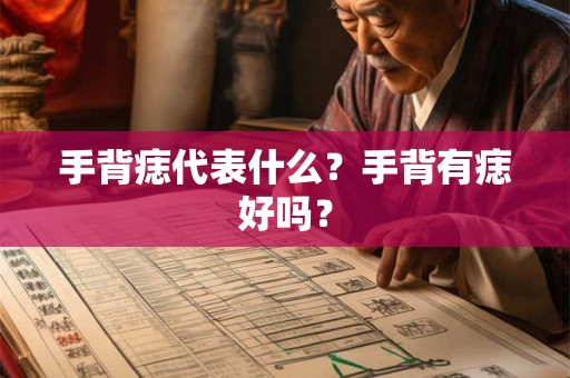 手背痣代表什么？手背有痣好吗？