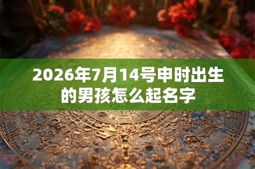 2026年7月14号申时出生的男孩怎么起名字