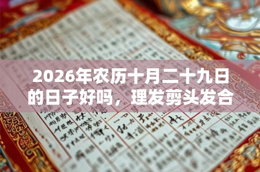 2026年农历十月二十九日的日子好吗,理发剪头发合适吗? 2026年农历十月二十九日的日子好吗,理发剪头发合适吗?