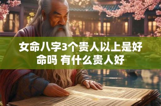 女命八字3个贵人以上是好命吗 有什么贵人好