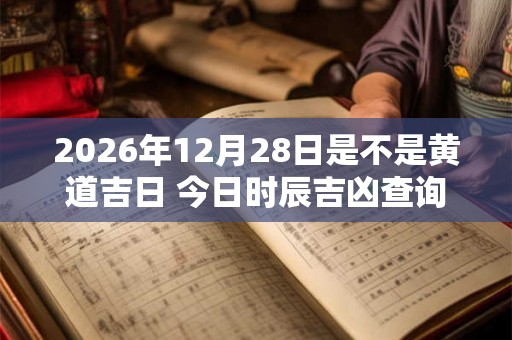 2026年12月28日是不是黄道吉日 今日时辰吉凶查询