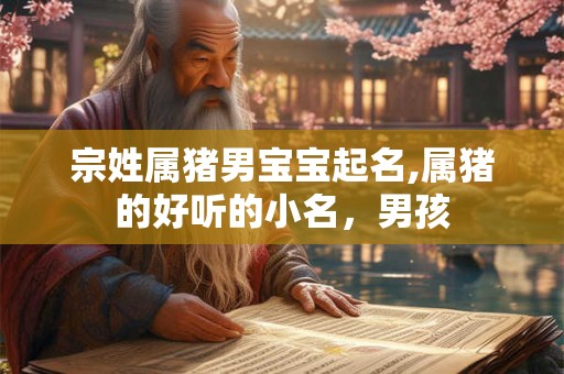 宗姓属猪男宝宝起名,属猪的好听的小名，男孩