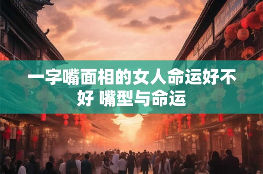 一字嘴面相的女人命运好不好 嘴型与命运
