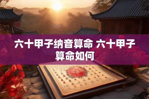 六十甲子纳音算命 六十甲子算命如何