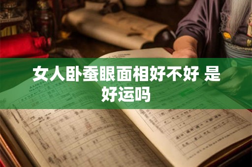 女人卧蚕眼面相好不好 是好运吗