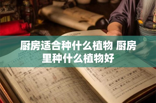 厨房适合种什么植物 厨房里种什么植物好 厨房适合种什么植物 厨房里种什么植物好