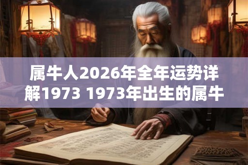 属牛人2026年全年运势详解1973 1973年出生的属牛人2026年运势如何