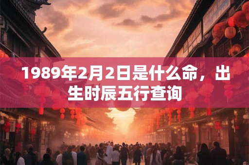 1989年2月2日是什么命，出生时辰五行查询