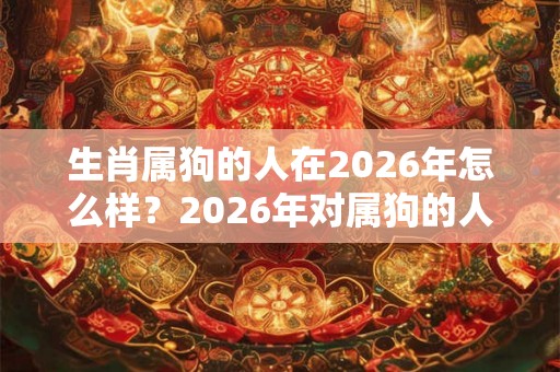 生肖属狗的人在2026年怎么样？2026年对属狗的人好不好？