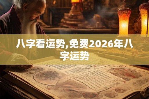 八字看运势,免费2026年八字运势