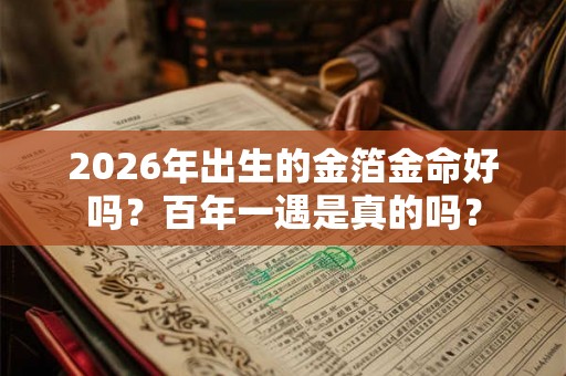 2026年出生的金箔金命好吗？百年一遇是真的吗？