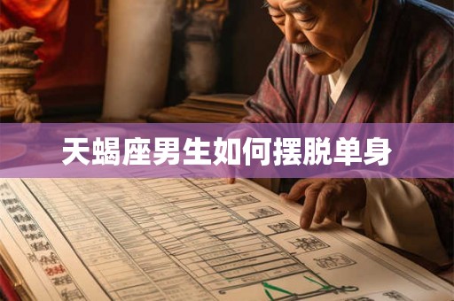 天蝎座男生如何摆脱单身