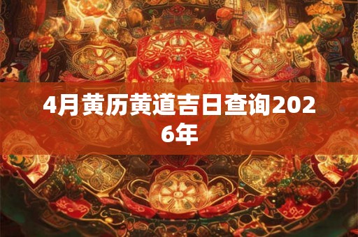 4月黄历黄道吉日查询2026年