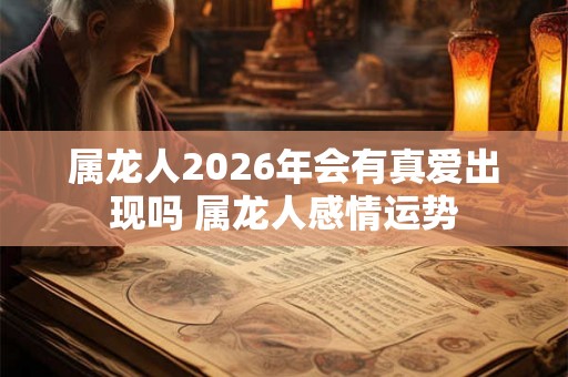属龙人2026年会有真爱出现吗 属龙人感情运势