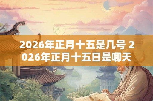 2026年正月十五是几号 2026年正月十五日是哪天