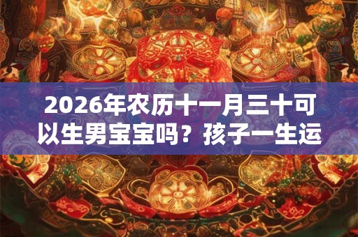 2026年农历十一月三十可以生男宝宝吗？孩子一生运势？