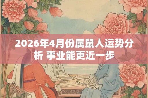 2026年4月份属鼠人运势分析 事业能更近一步
