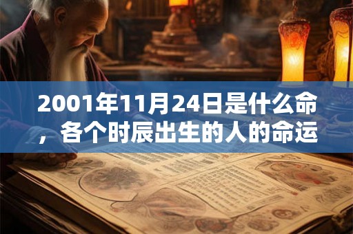 2001年11月24日是什么命，各个时辰出生的人的命运