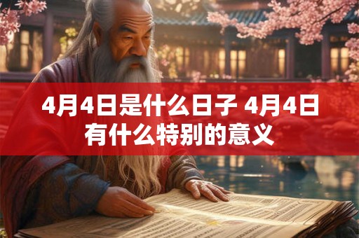 4月4日是什么日子 4月4日有什么特别的意义