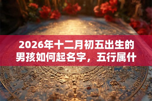 2026年十二月初五出生的男孩如何起名字，五行属什么