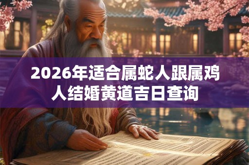2026年适合属蛇人跟属鸡人结婚黄道吉日查询