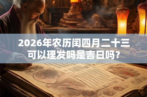 2026年农历闰四月二十三可以理发吗是吉日吗？