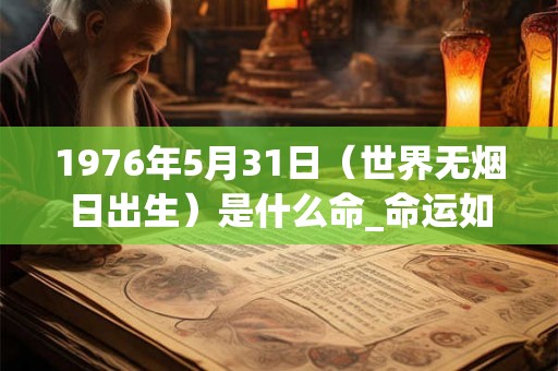 1976年5月31日（世界无烟日出生）是什么命_命运如何